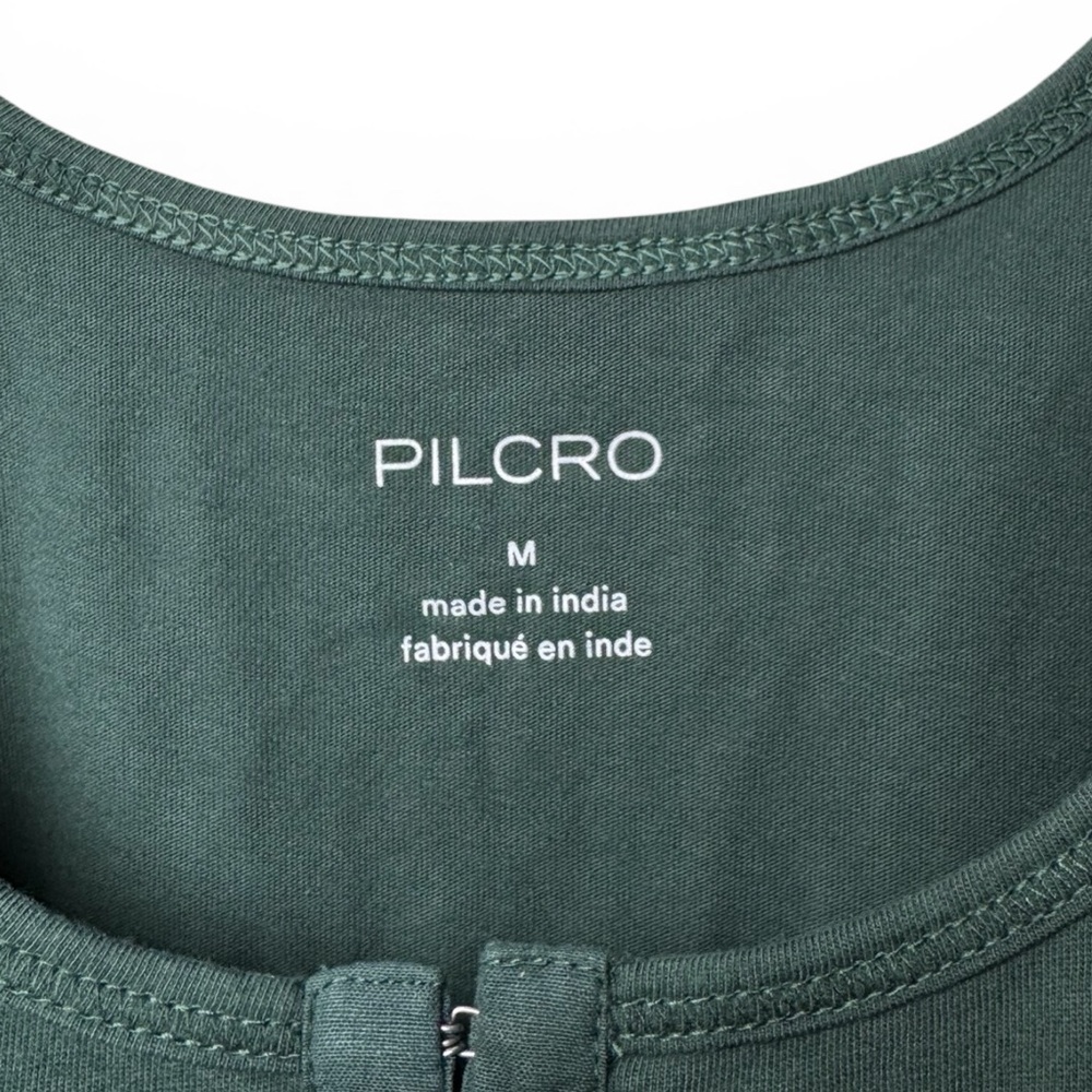 Pilcro Anthropologie Tank Top Green Button Front Summer Crop Medium NWT - Picture 4 of 14